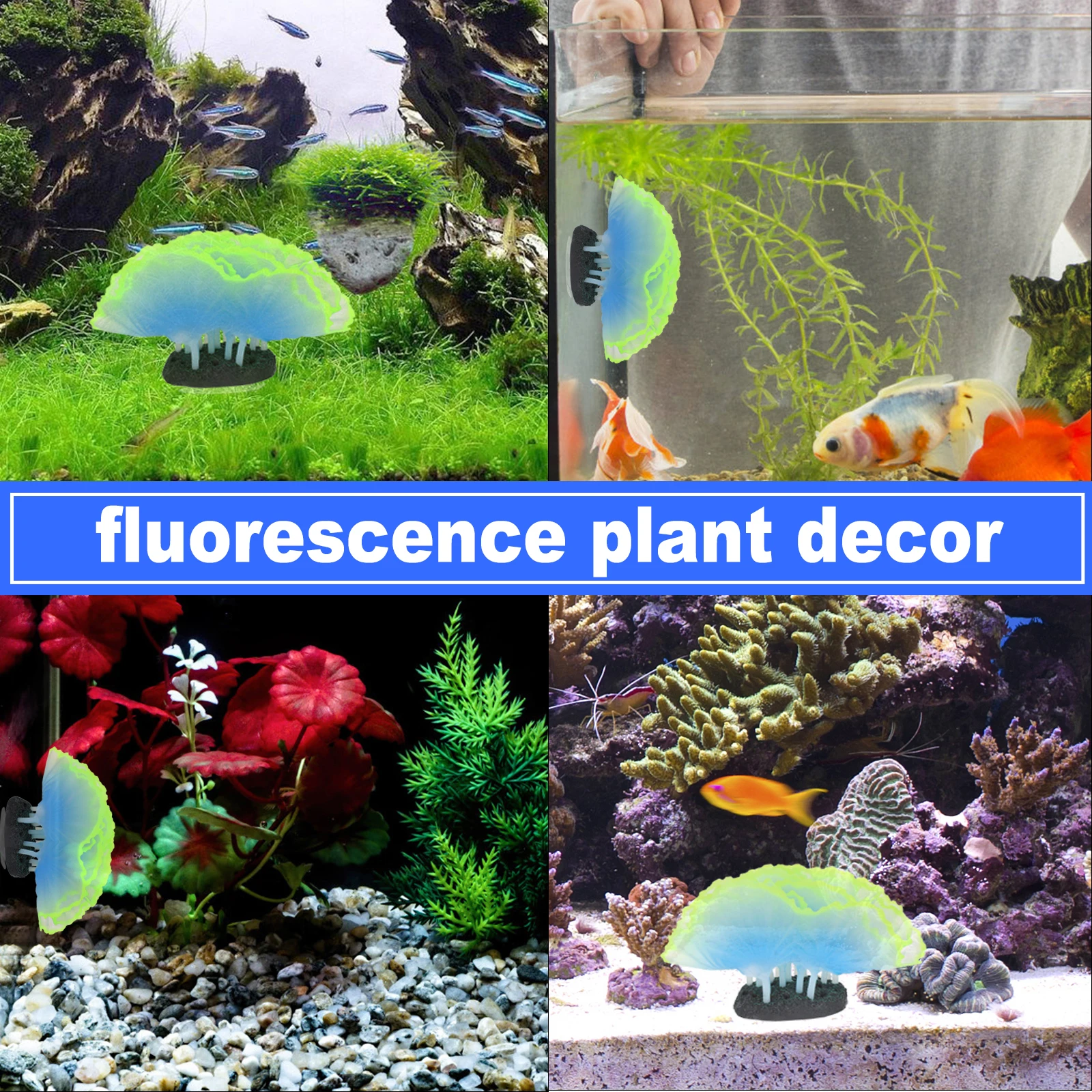 

Fluorescence Simulation Coral Aquarium Plant Decor Fish Tank Landscape Artificial Coral Accessory Aquarium Ornament