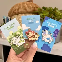 Cute Cow Enamel Pin Kawaii Animal Badge Brooch for Jewelry Accessory