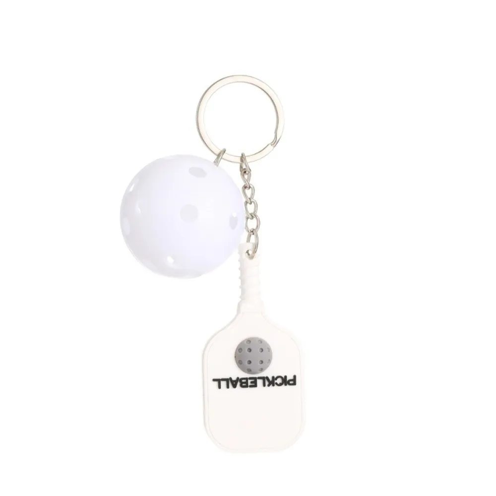 Creative Dopamine Fitness Series Pendant Detachable with Buckle Pickleball Key Ring Pickleball Paddle Set Keychain Bag Charm