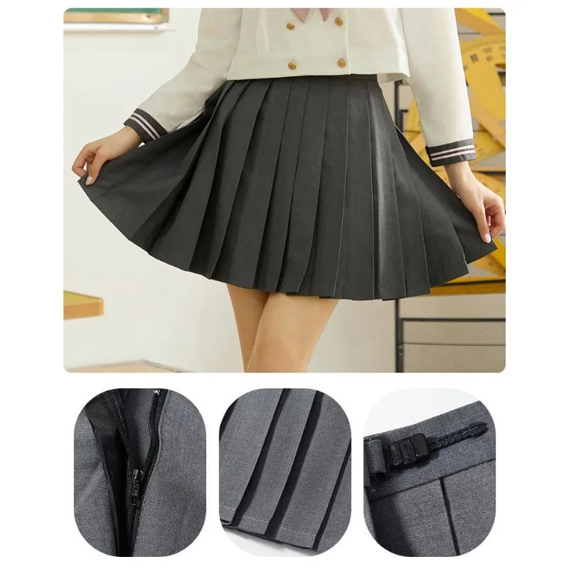 Korean High School Uniform Japanese Orthodox Seifuku Sailor Suit Korean Student Kawaii Jk Outfit Cosplay Summer Pleated Skirt