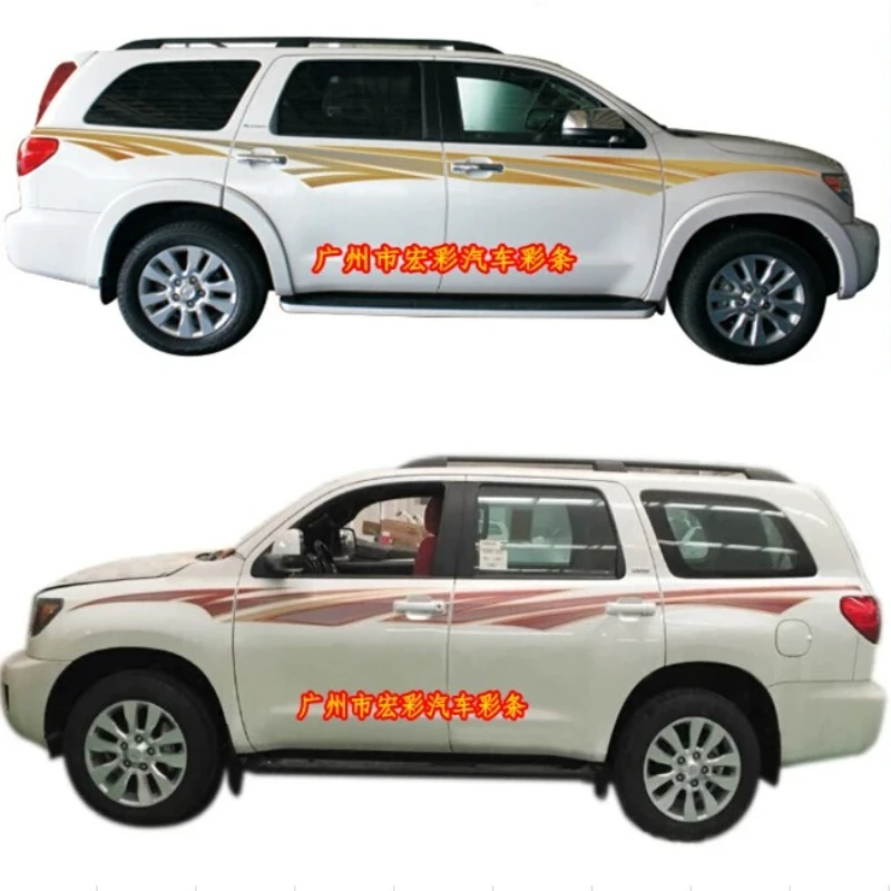 

Car Stickers Vinyl Body Plaid Decorative Sports Decals FOR Toyota SEQUOIA 5700 Foil Accessories