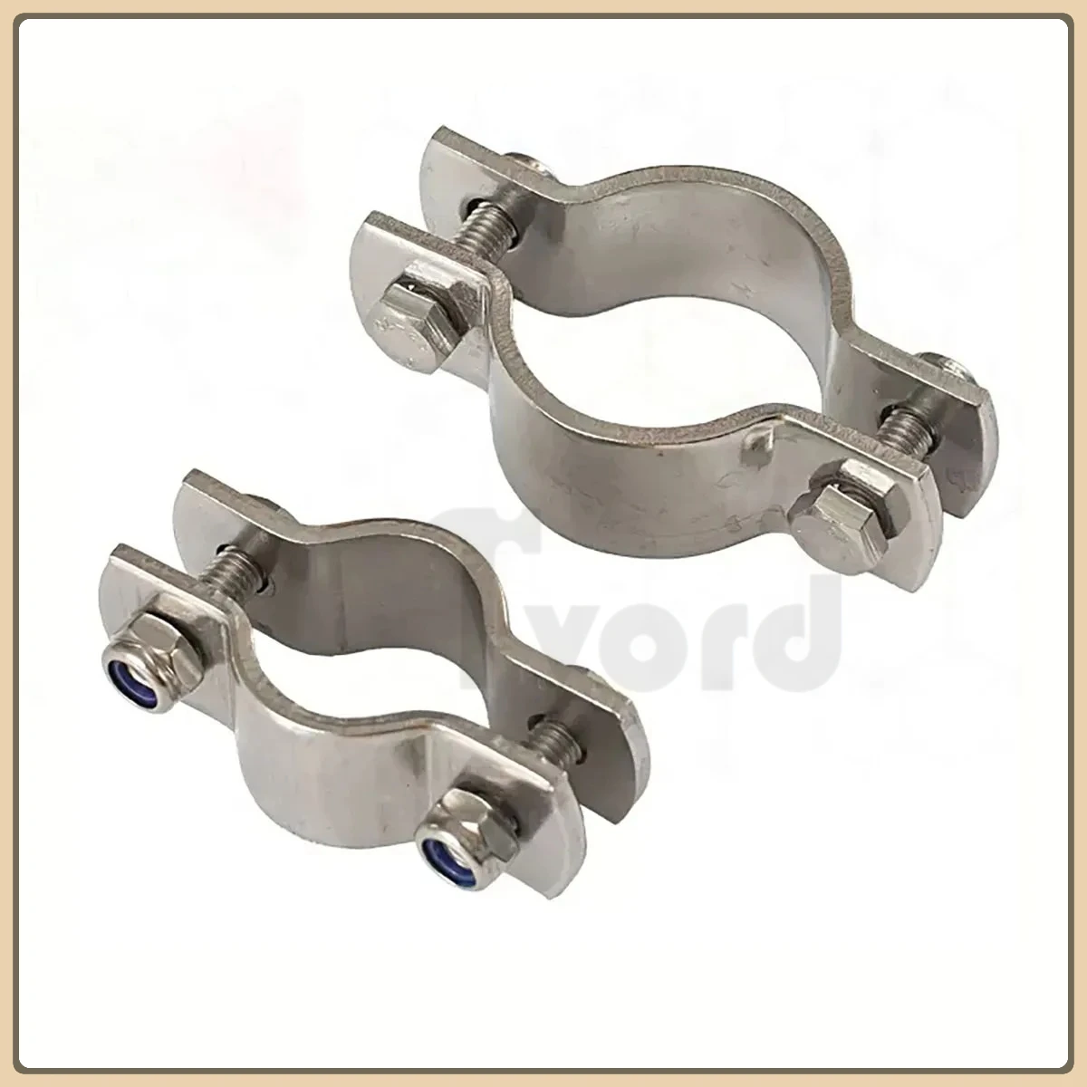 

304 Stainless Steel Thickened Flat Pipe Support Clamp Type Fixed Clip Pipe Clamp M12~M114