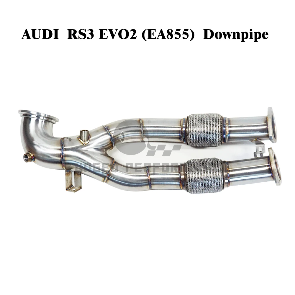 KUNGFU PERFORMANCE EVO2 EA855 Cast Turbo 8V RS3 e 8S TTRS 2.5T EVO Catless rs3 Downpipe 2017 +