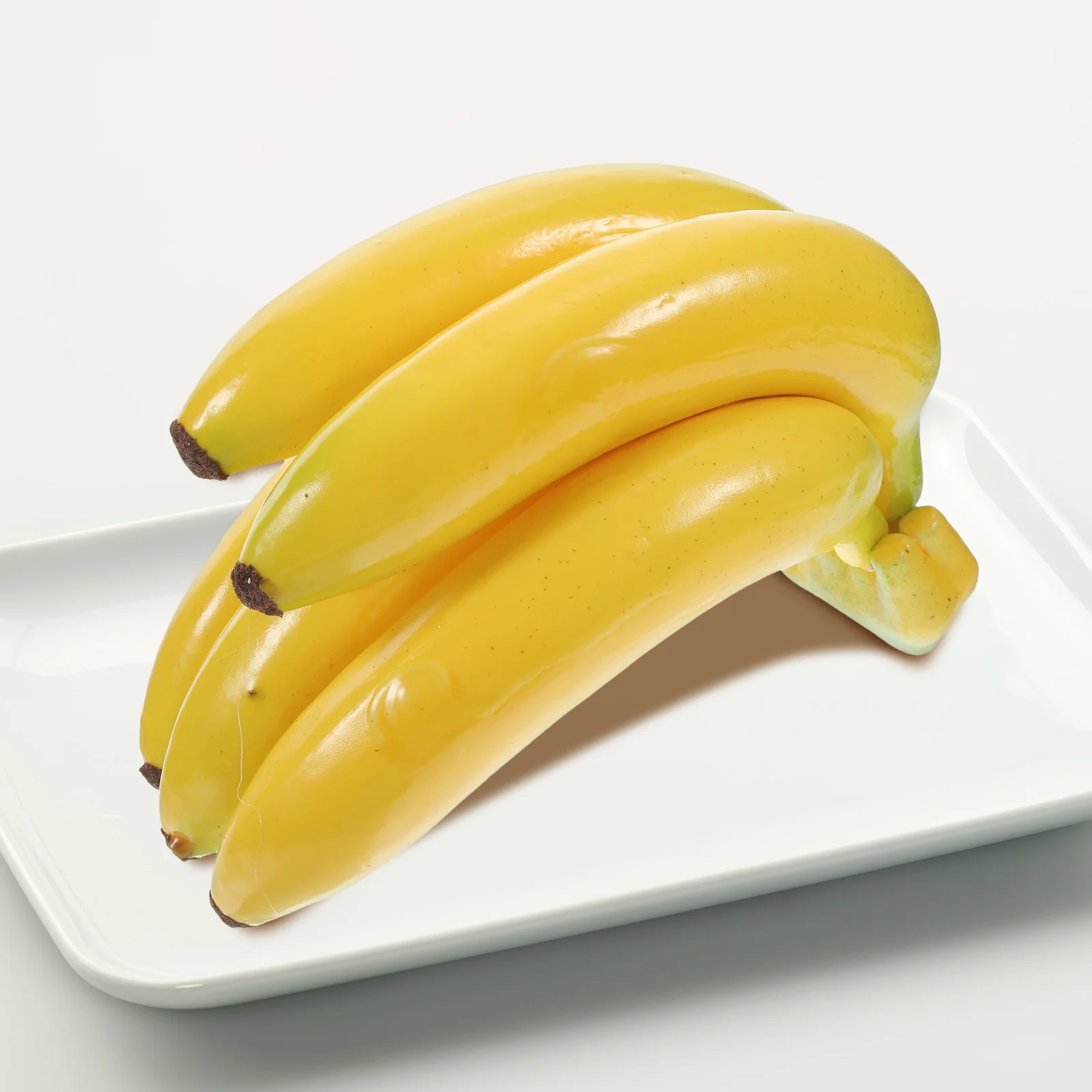 

2Pcs Realistic Artificial Banana Bunch Faux Fruit Simulation Ornament Decorative Photo Props Home Kitchen Display