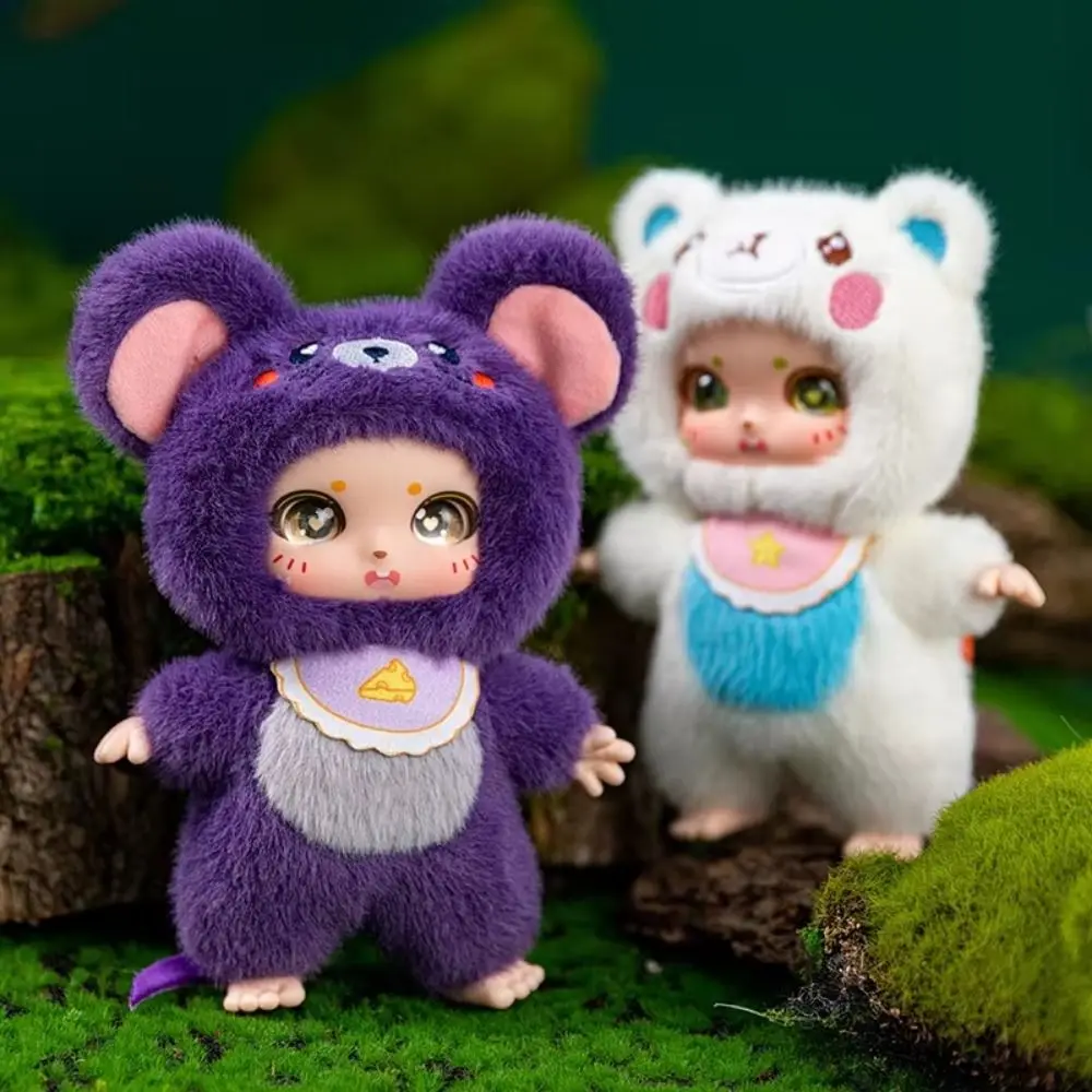 

Brightly Colored Animal Series Plush Toy Soft Plush Huggable Design Stuffed Animals Keychain VINYL Big Eyes Vinyl Figurine Dolls