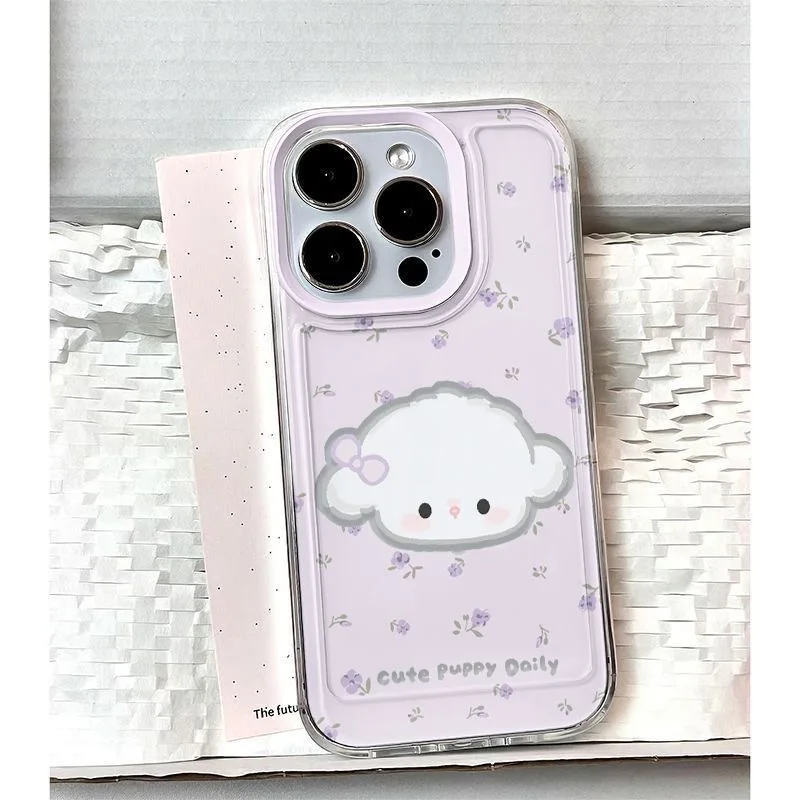 

SEIRASSIM cute puppy shockproof phone case for iphone 16 pro max 15 plus 14 13 11 back cover for iphone 12 pro xr xs x 7 p 8 se3