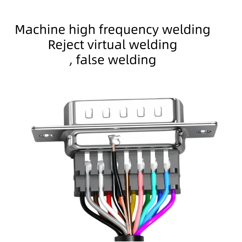 Anti-short-circuit design DB9/DB15/DB25/DB37 High-frequency welding of RS232 serial wire of male-female connecting harness.