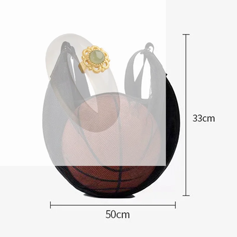 

Сумка-сетка для одного мяча с карманом на молнии, спортивная сумка-сетка для хранения с завязками, для переноски баскетбольных мячей, 1 шт.