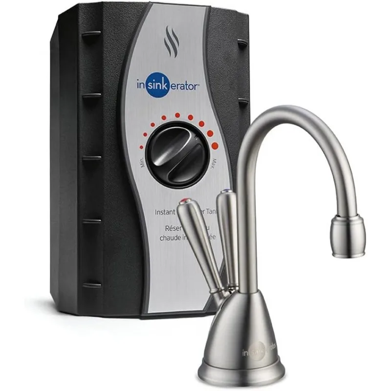 InSinkErator View Instant Hot & Cold Water Dispenser - Faucet & Tank, Satin Nickel, HC-View-SN 10.00 x 11.50 x 0.00 inches