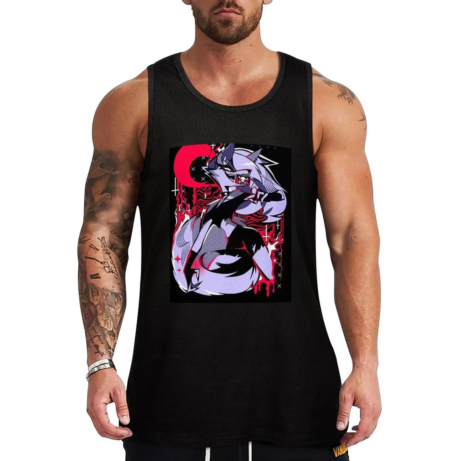 

Helluva Boss Loona Tank Top running shirt underwear t-shirt for man Men's sleeveless gym shirts