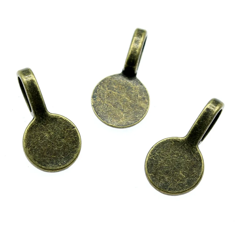 WYSIWYG 10pcs 18x9mm Charm Bails Hangers Bails Hangers For Jewelry Making DIY Necklace Antique Silver Color Bails Hangers Beads