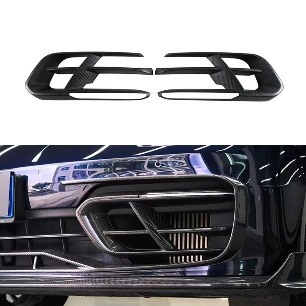 Real Dry Carbon Fiber Guard Front Vent Separator Side Fender Front Bar Side Vent for Porsche Panamera 971 2017-2023 Body Kits