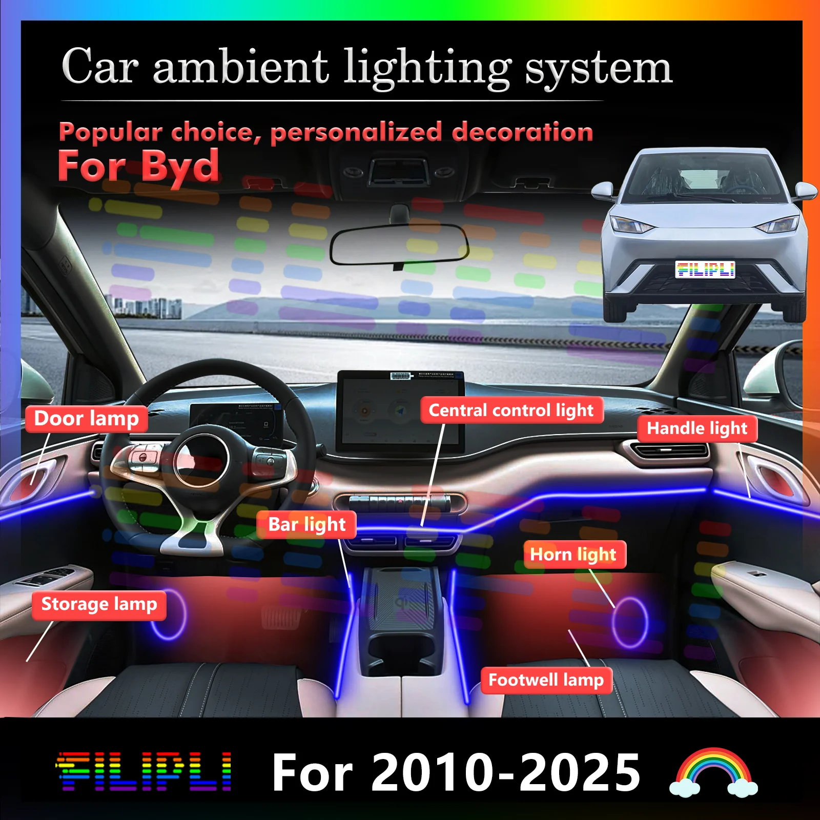 

For Byd Auto LED Ambient Lighting High Brightness, Low Power & Energy Star Certification