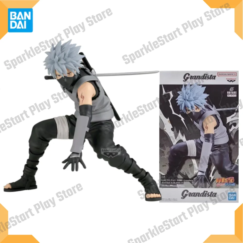 Figura de acción original de Banpresto Grandista Naruto Shippuden Hatake Kakashi II de 20 cm, modelo de colección de anime, regalo.
