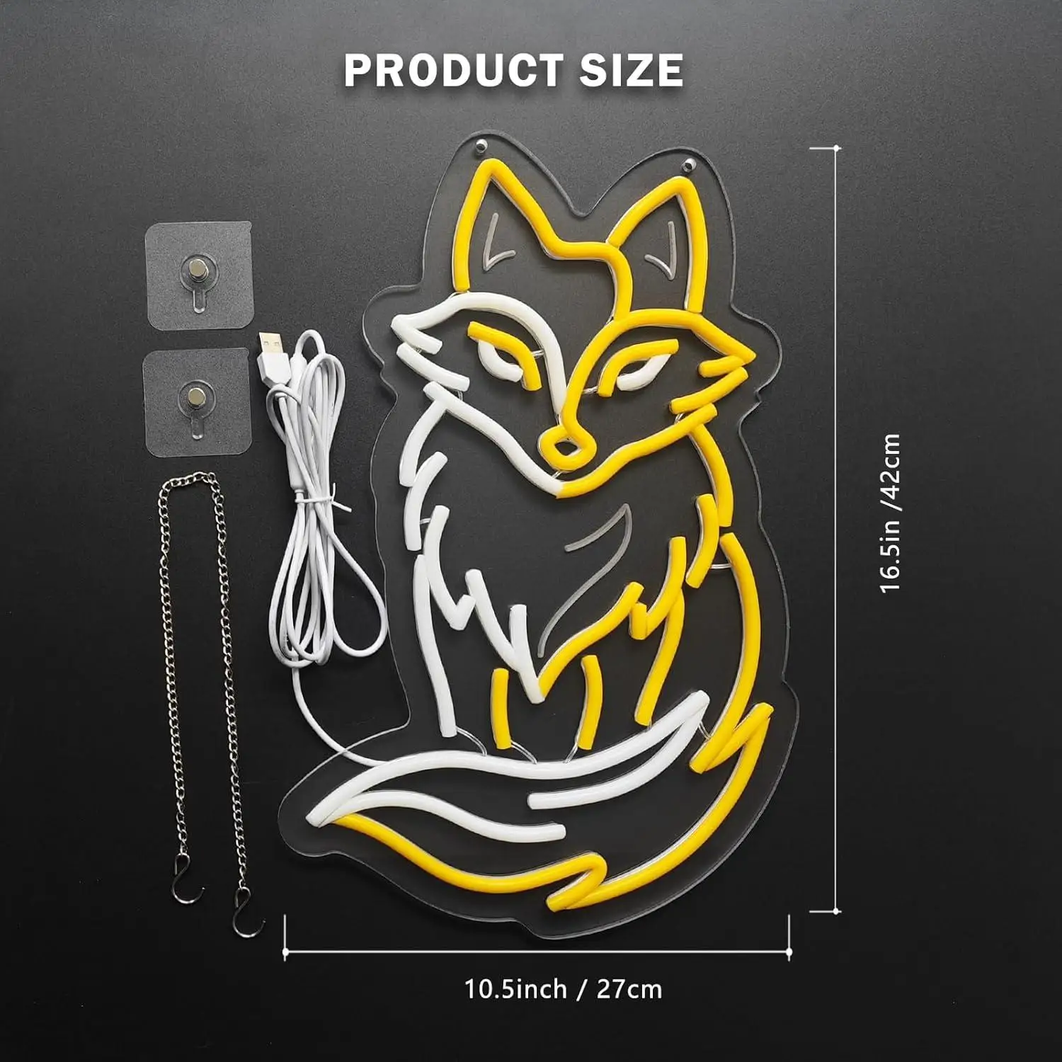 Fox Neon Sign Animal USB Dimmable LED Neon Lights for kids Men Bedroom Living Room Man Cave Home Decoration Wall light Gifts