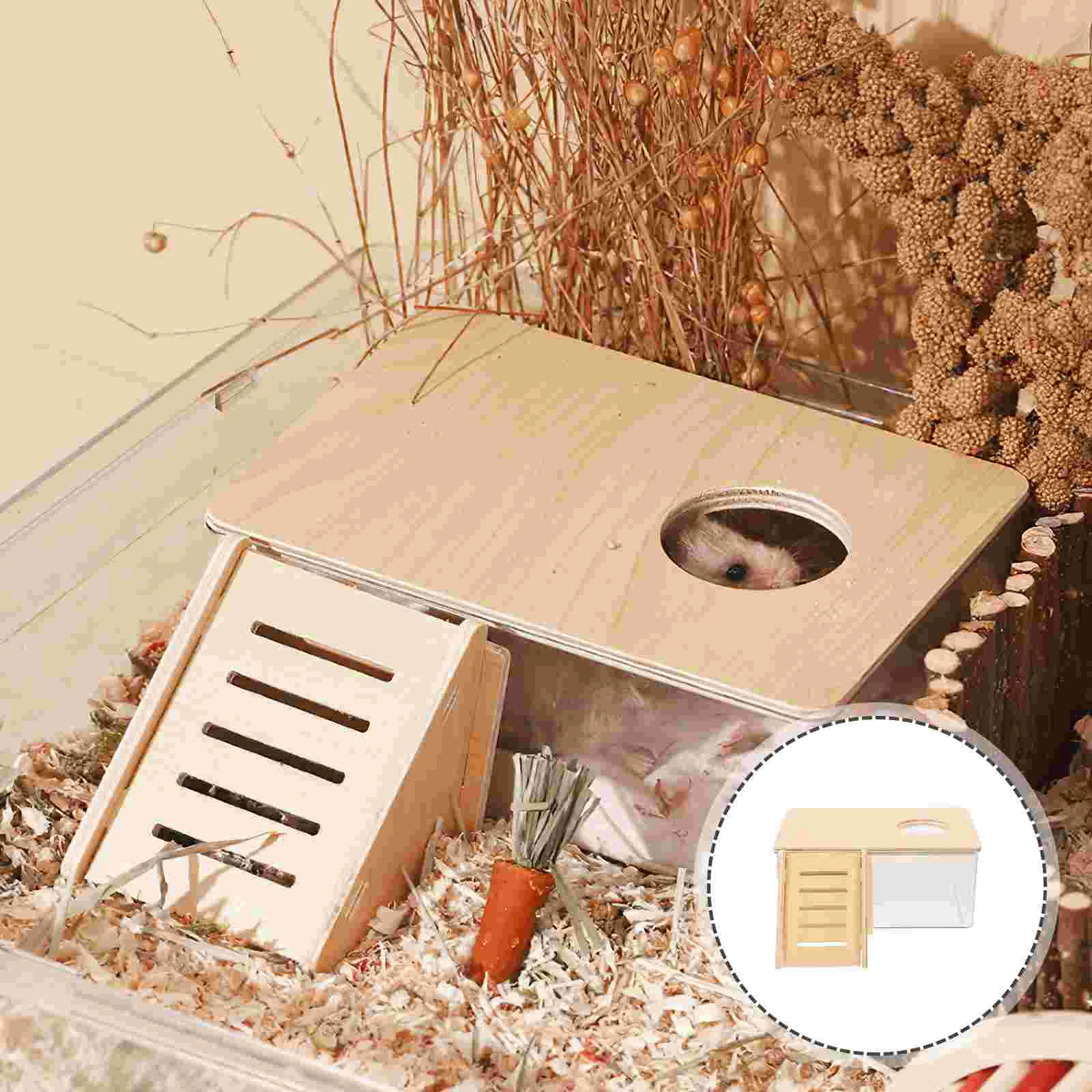 Hamster Bath Room Guinea Pig Household Bathtub Bathroom Sand Basin Accessory Wooden Delicate Accessories