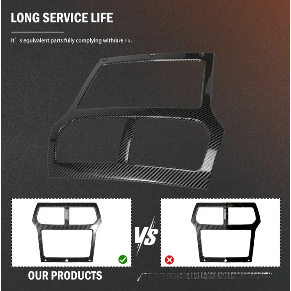 

Frame Trim Plastic For Ford For Explorer 2011-2015 Carbon Fiber Dashboard Console Navigation Frame Trim Interior Accessory