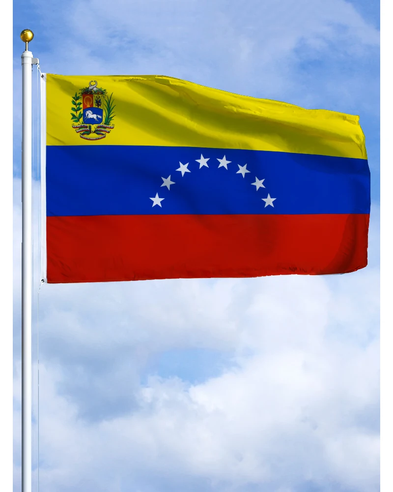 Bandeira de poliéster impressa para decoração, tapeçaria do emblema colombiano, 8 estrelas, 7 estrelas, 60 × 90, 90x150, 120 × 180cm