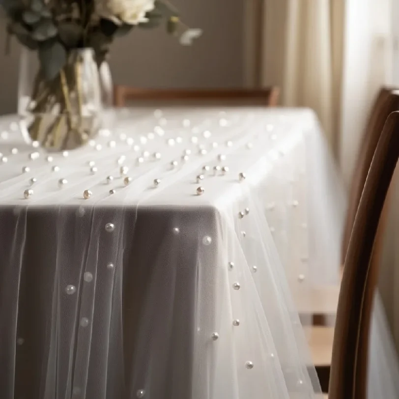 Caminero de Mesa de Gasa Perla - Christmas Table Runner reseña y precio