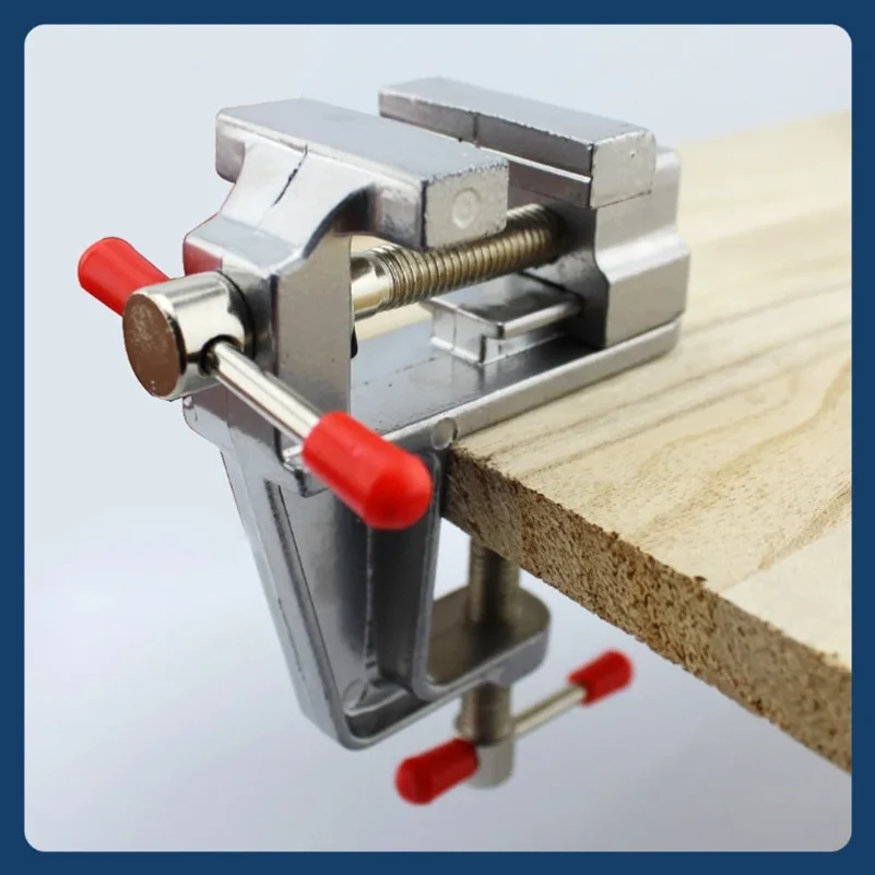 Small Mini Jewelers Hobby  Clamp On Table Flat Pliers Tool Vice Bench Vise Muliti-Funcational 3.5&quot Aluminum Miniature