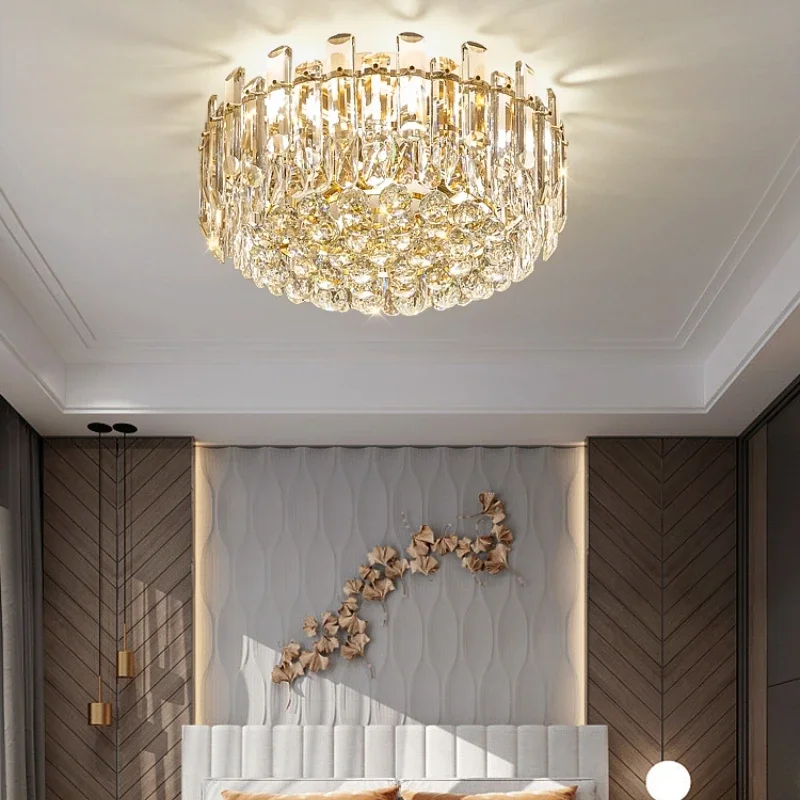 Nordic Modern Ceiling Lights Personality Luxury Elegant Crystal Luminaria Bedroom Hotel Hall Villa Homestay Parlor Lamp Fixtures