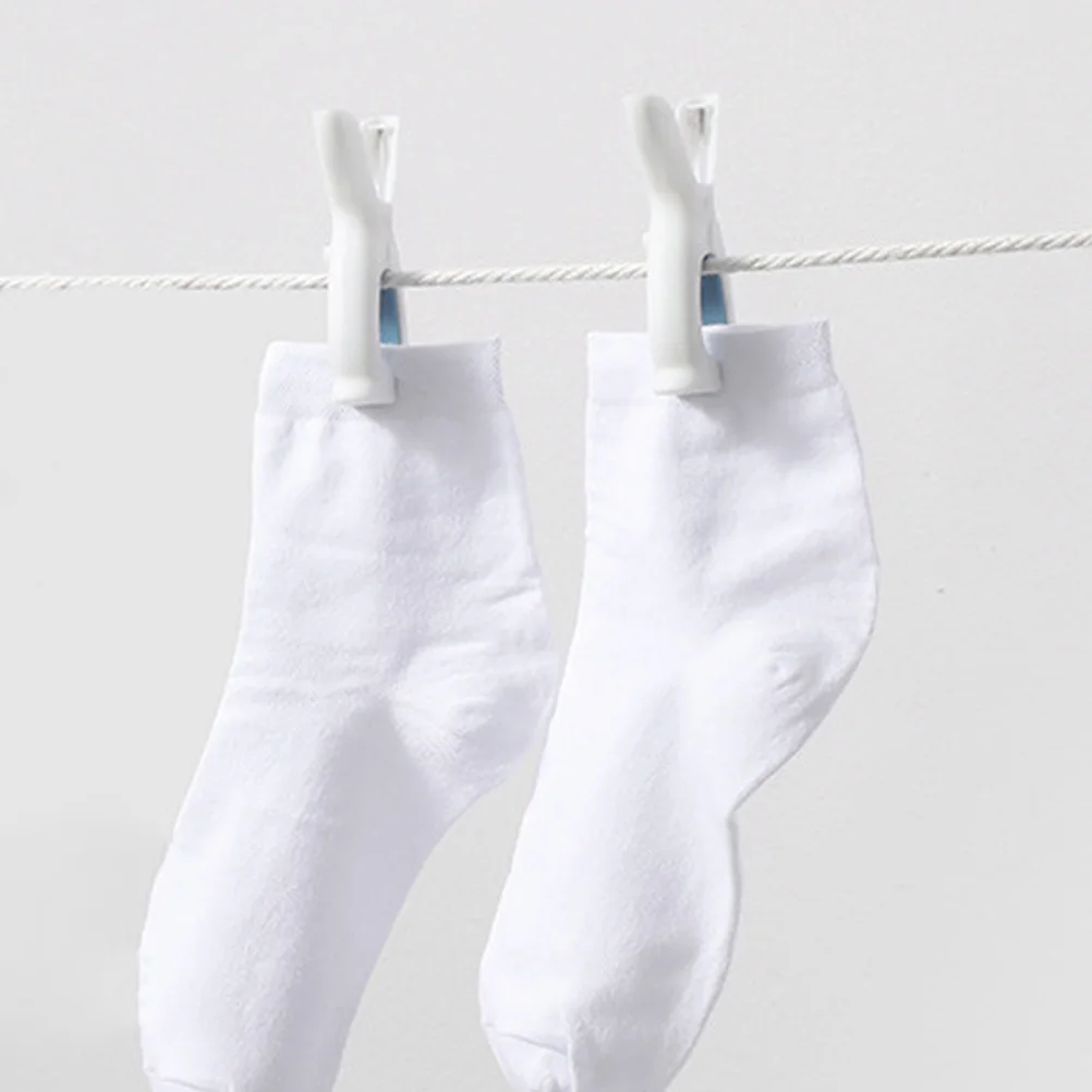 

4Pcs Plastic Clothes Clips Windproof Strong Clamping Force Clothespins for Laundry Towels Pants Shirts Lightweight Portable