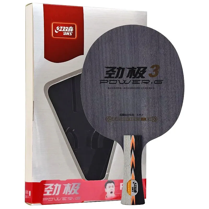 DHS Power-Lame de tennis de table en bois pur, 5 plis, G3 ical3, High-FS, Ping Pong Blade avec boîte d'origine