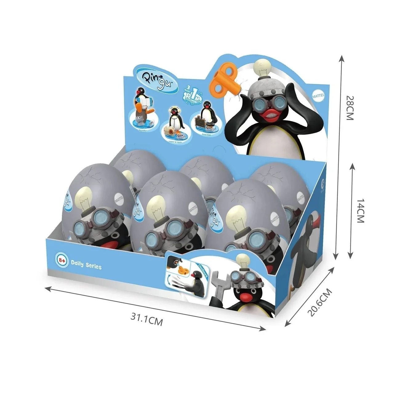 Serie Originale Pingu Daily Life Blind Box, Action Figure Kawaii Pingu, Modellino Mystery Box, Giocattolo per Regali di Compleanno per Bambini