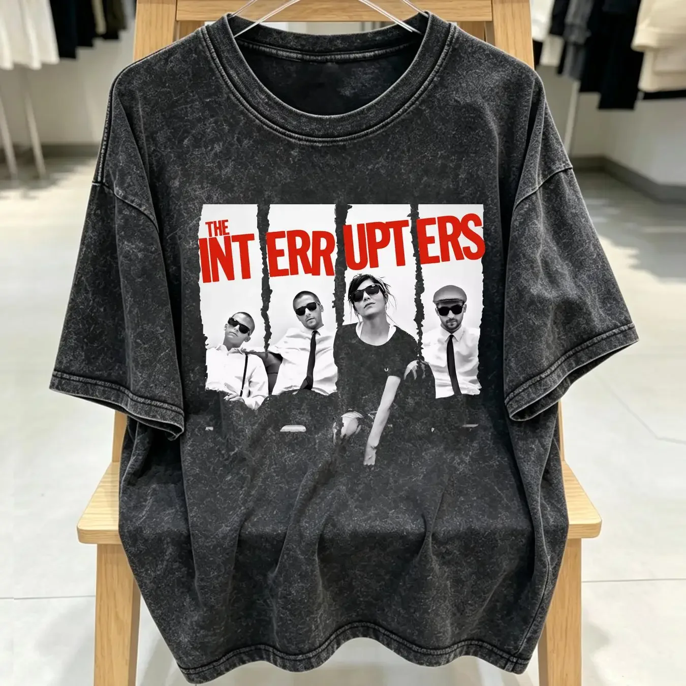 washed T Shirt The interrupters band ska punk  vintage Washed Soft Unisex Stretched Top For Everyday Wear Comfortable graphic