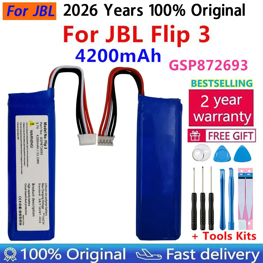 100% Original Replacement Speaker Battery For JBL Link 10 20 G03 Clip Charge Boombox Flip Pulse Xtreme 1 2 3 4 5 6 Bateria+Tools