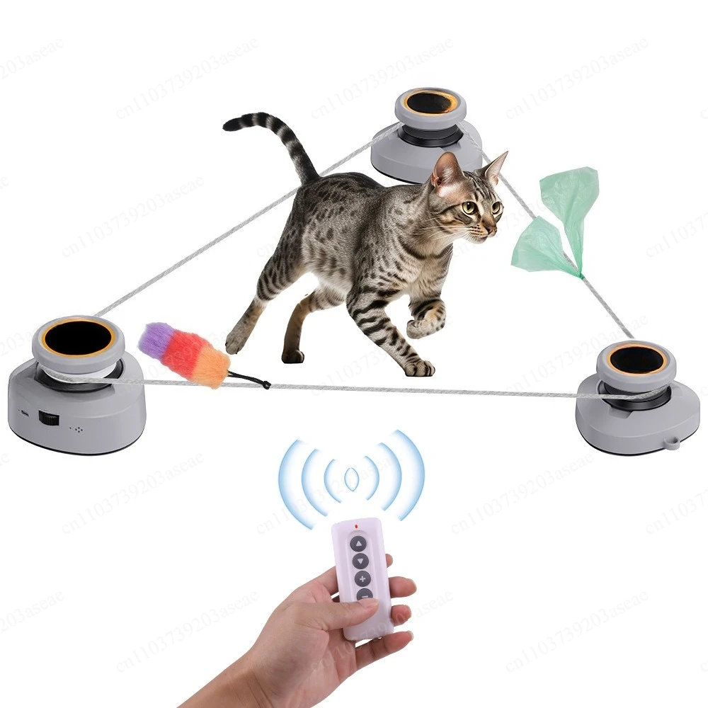Automatic chasing cat toys self-hi to relieve boredom, cats run fast, pets benefit remote control to amuse cats