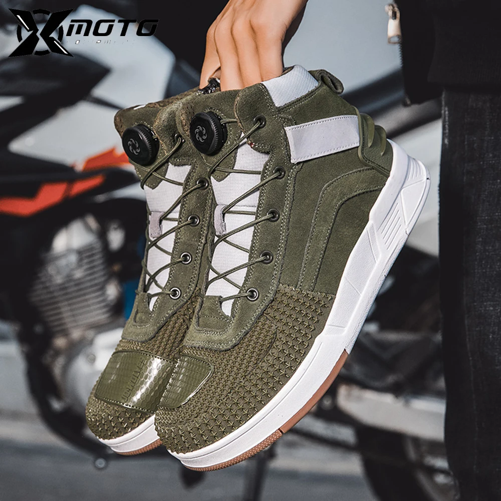 

New Motorcycle Riding Shoes Breathable Racing Boots Deodorization Road Cycling Shoes For 4 Season Motorbike Boots Non-slip