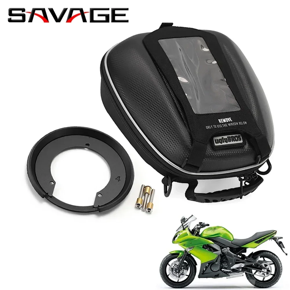 

For KAWASAKI ER6N ER6F ZX6R 10R Motorcycle Fuel Tank Bag Luggage ZZR1400 ZX14R NINJA KLE 650 1000 Z750 Z800 Z1000 Tanklock Bags