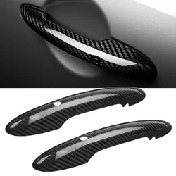 Car Door Handle Cover Carbon Fiber Black For MINI FOR Cooper F54 F55 For F56 F57 F60 With Handle With Sensor Holes&light Hole