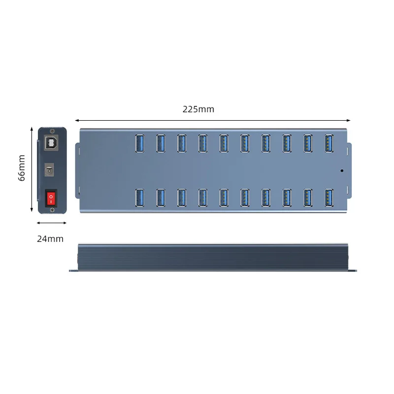 Imagem -03 - Usb 2.0 Multi Hub para pc Transmissor de Dados de Alta Velocidade Carregamento Rápido Usb Splitter Adaptador de Cabo de Alimentação Externo ac 120w 12v 10a 20 Port