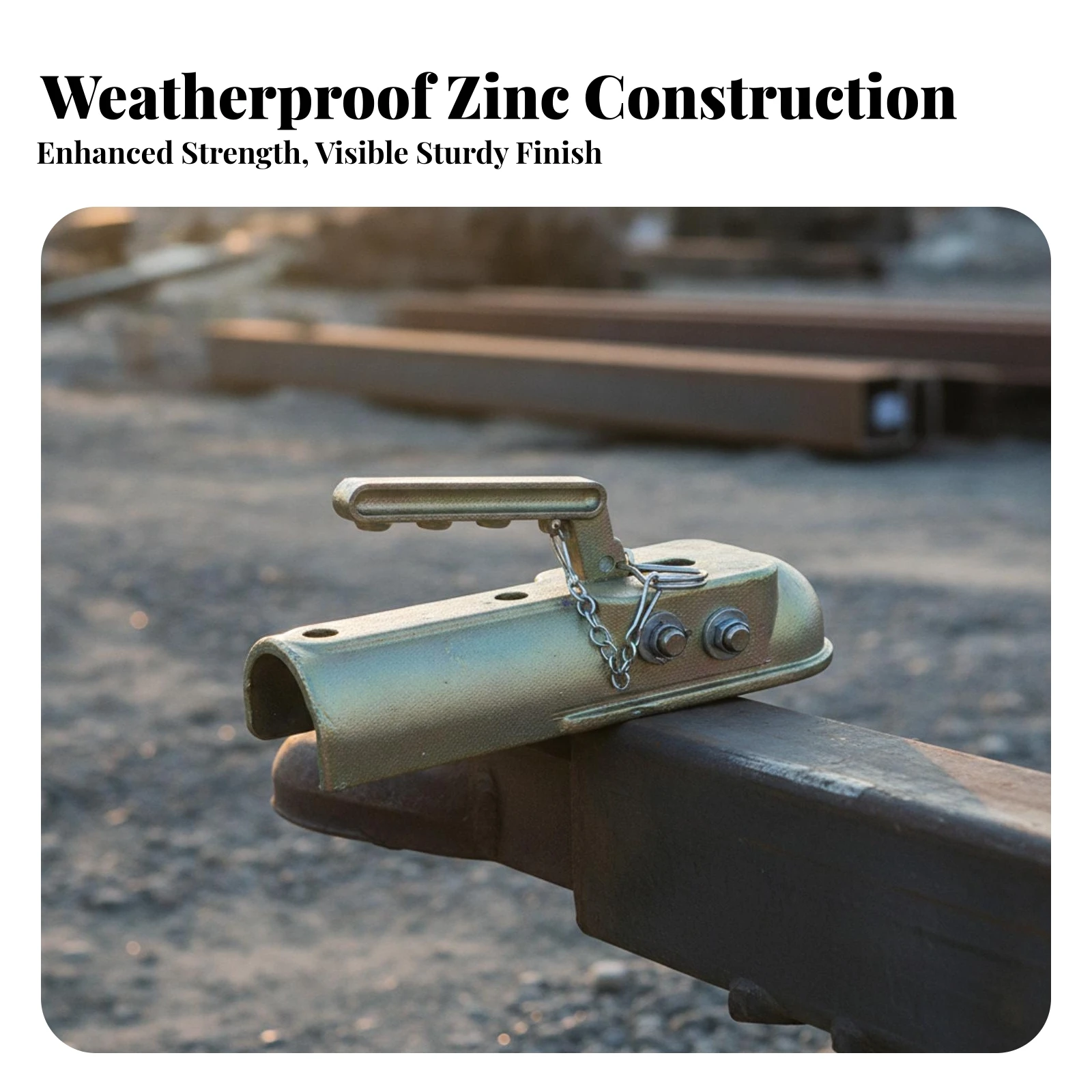 Trailer Coupler with Safety Pin Long-Lasting Ball Hitch Coupler Hardware Corrosion-Resistant Strong for Towing Professionals