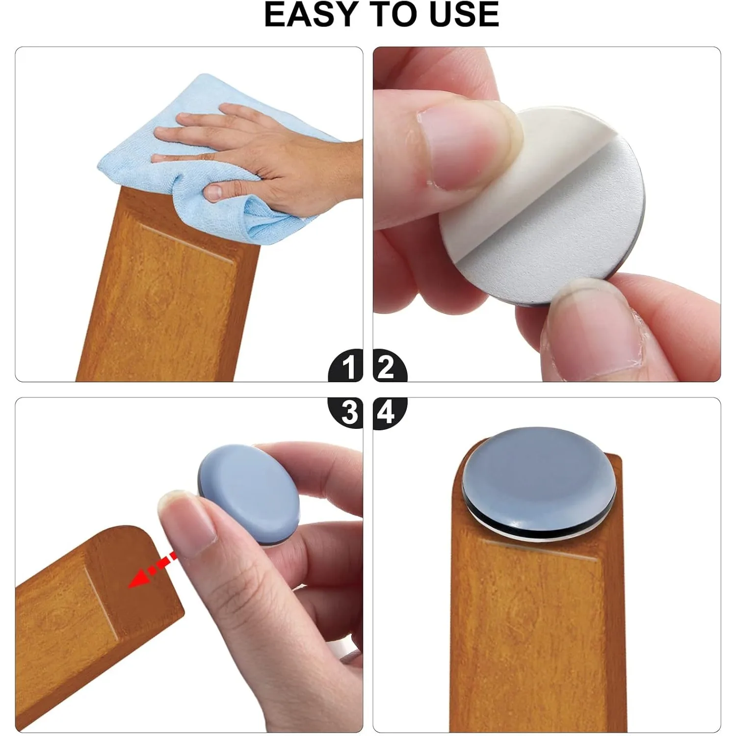 4-10PCS Heavy Duty PTFE Furniture Sliders Adhesive Teflon Chair Leg Floor Protector Mover Glide Pads for Table Cabinet Sofa