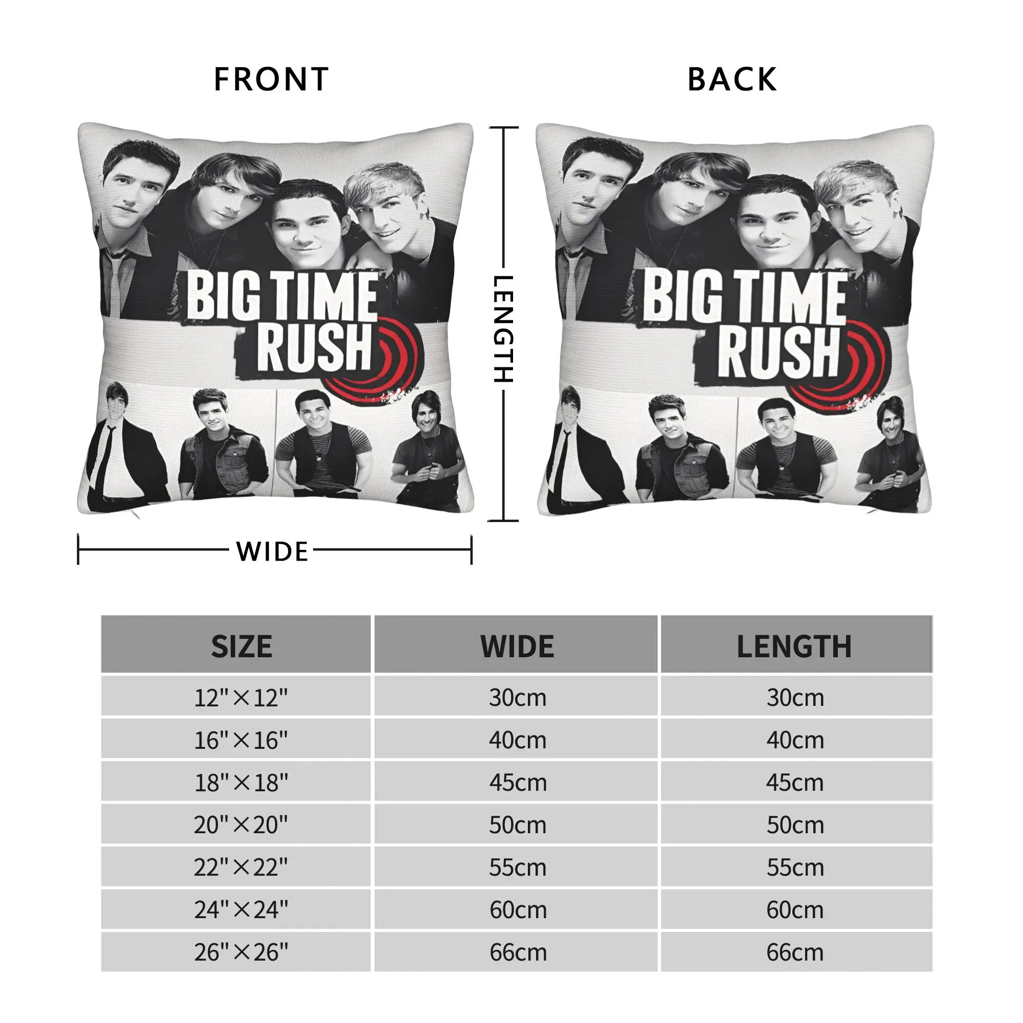 Pillow Cover Big Time Rush In Real Life Worldwide Tour 2025 Concert   Vintage Pillow Case For Sofa Car Home Decor Pillowcases