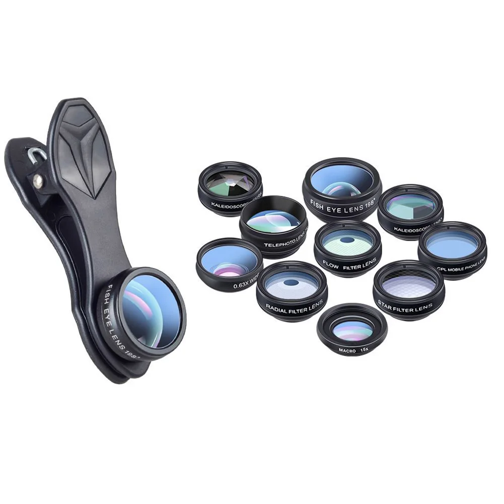 Aquarium Photos Clip Diameter 17mm Smartphone Camera Lenses 10 In 1 Phone Lens Kit Macro Lens Wide Angle And Macro Lens