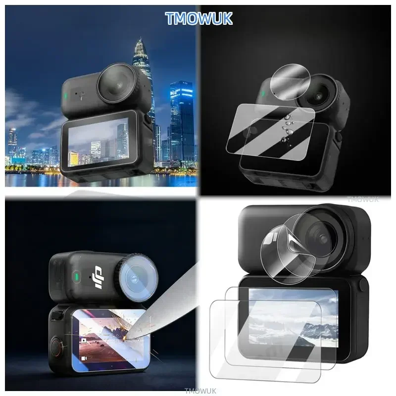For DJI Osmo Nano Ultra-Clear Tempered Glass Screen Protector, Camera Lens Guard Film, Anti-Scratch, Dustproof Accessories Kit