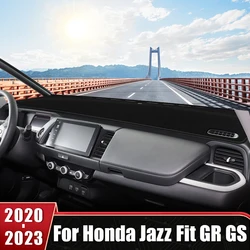 Car Dashboard Cover Mat For Honda Fit Jazz GR GS 2020 2021 2022 2023 Non-Slip Pad Instrument Panel Carpets Protector Accessories