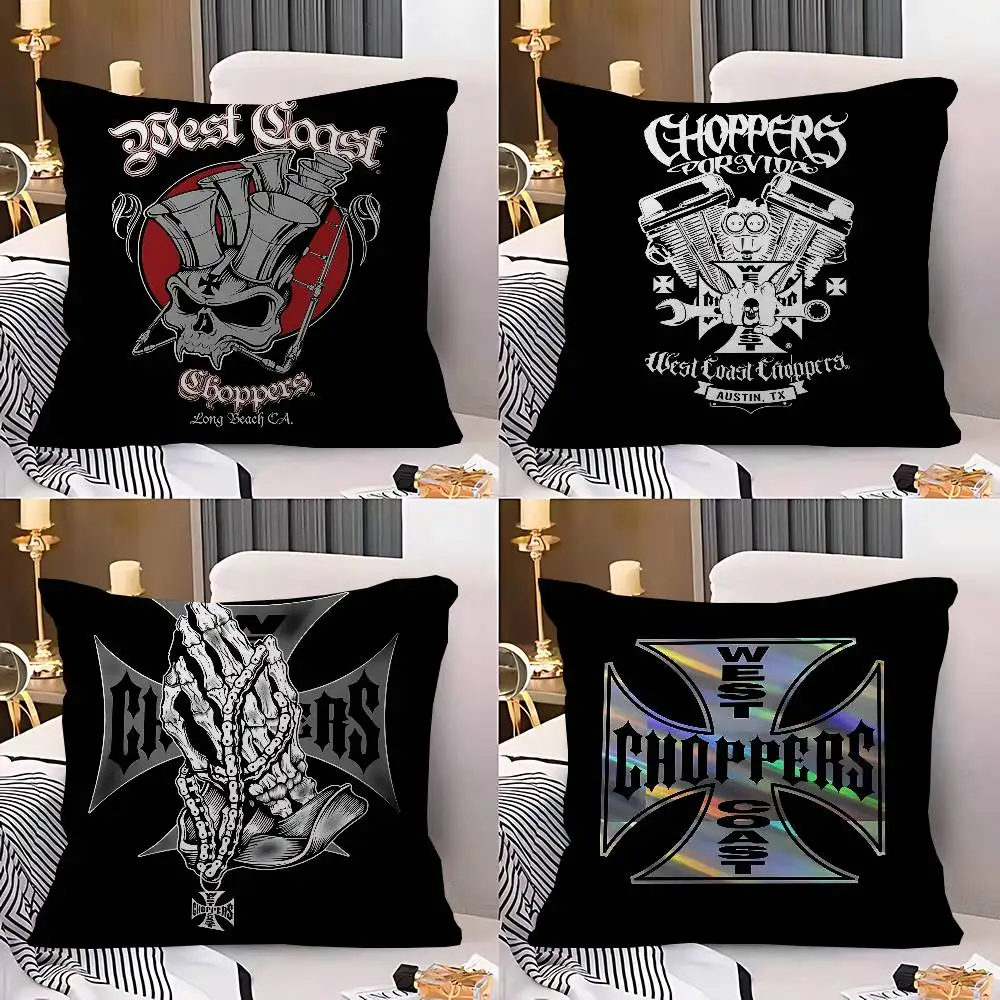 West C-Coast C-Choppers Cushion Cover Car Throw Pillow Case For Sofa Car Christmas Gift 40x40cm 45x45cm