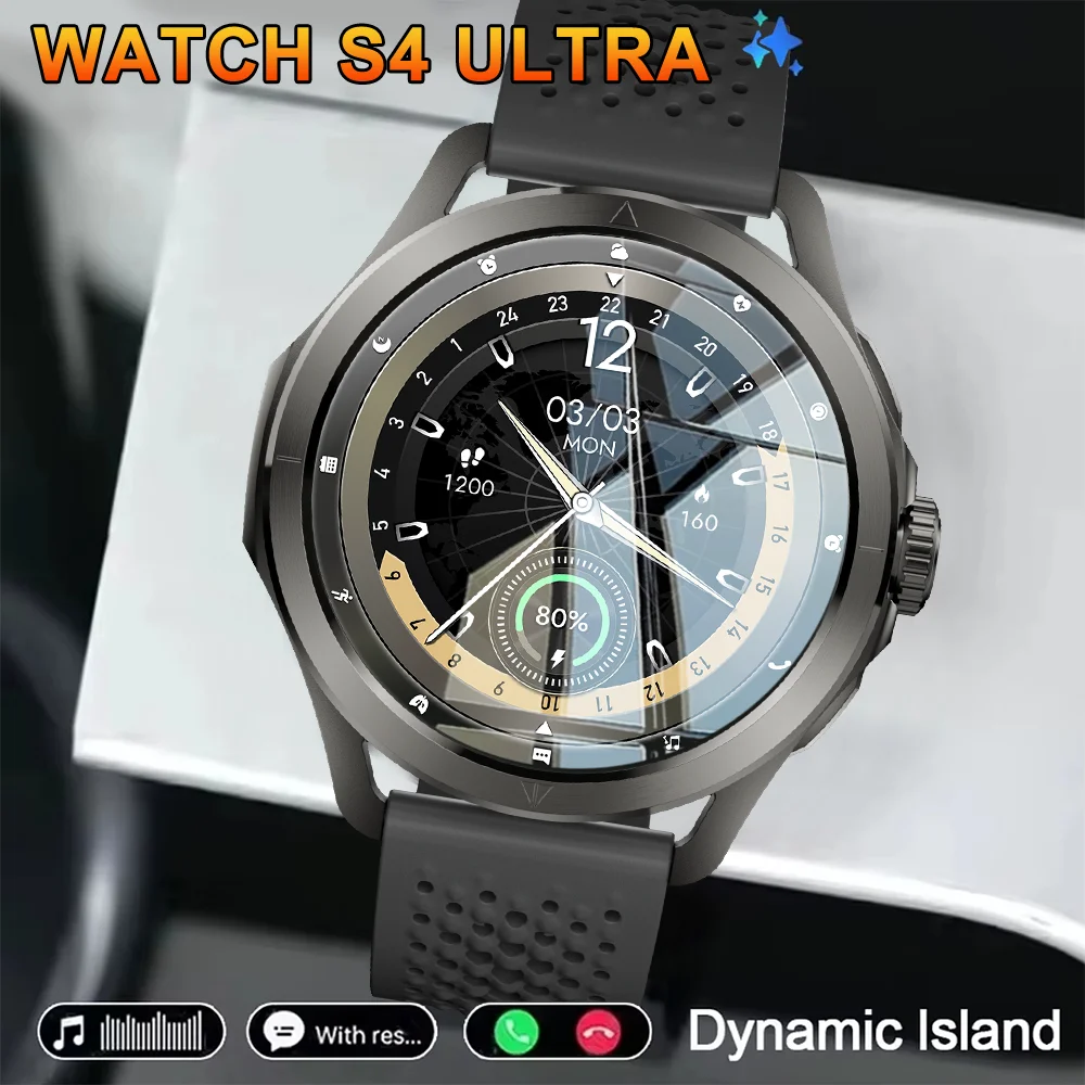 

Watch S4 Ultra GPS NFC Smart Watch Men 480*480 AMOLED Screen Heart rate Monitor Bluetooth Calls IP68 Waterproof Man Smartwatch