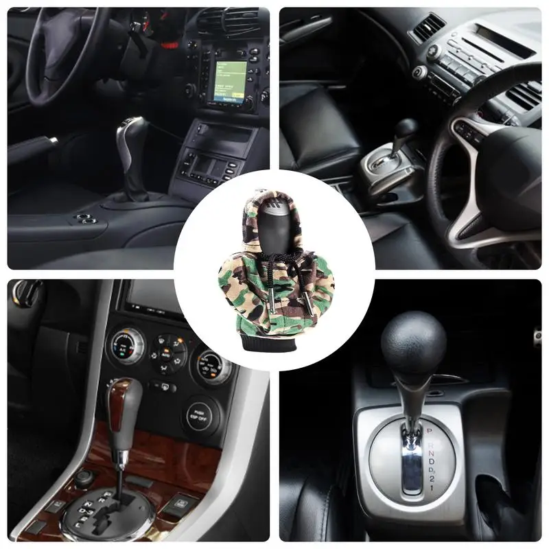 Car Knob Hoody Car Shift Lever Handle Kit Creative Universal Car Shift Car Interior Accessories Travel Car Convertible Truck