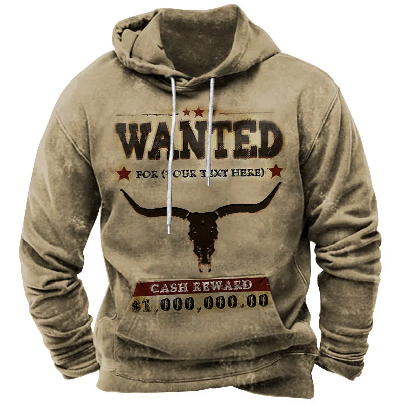 Men's Hoodies Vikings Norse Mythology Print Pullover Sweatshirt Hoodies Street Trending Sweater Spring and Autumn