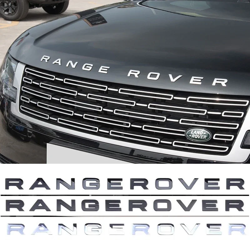 Nouvelles lettres de l'emblème Range Rover, autocollant pour capot de voiture, pour Land Rover Discovery 2 3 4 Range Rover Freelander SVR