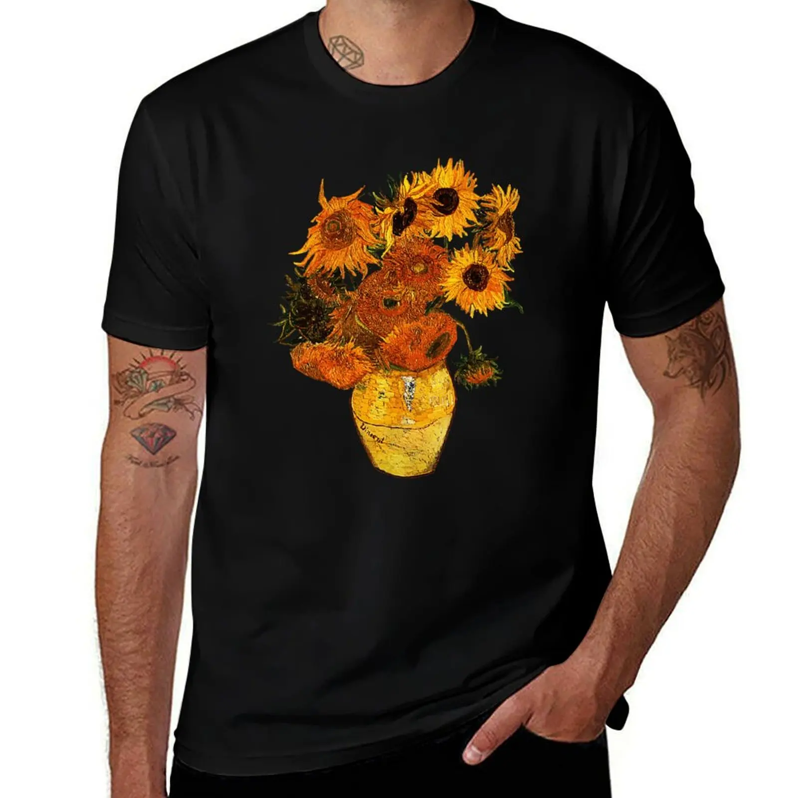 Van Gogh T-Shirt Basic Solid Color Short Sleeve T-Shirt