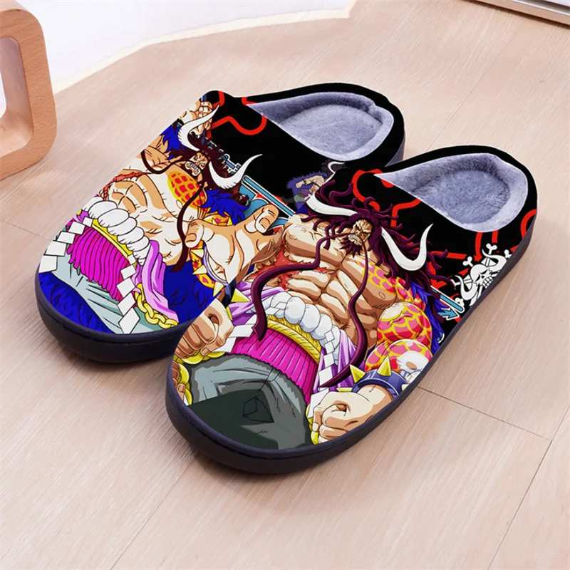 Anime ONE PIECE Monkey D. Luffy Roronoa Zoro Nami Cosplay Slippers Adult Unisex Cotton Family Shoes Gift