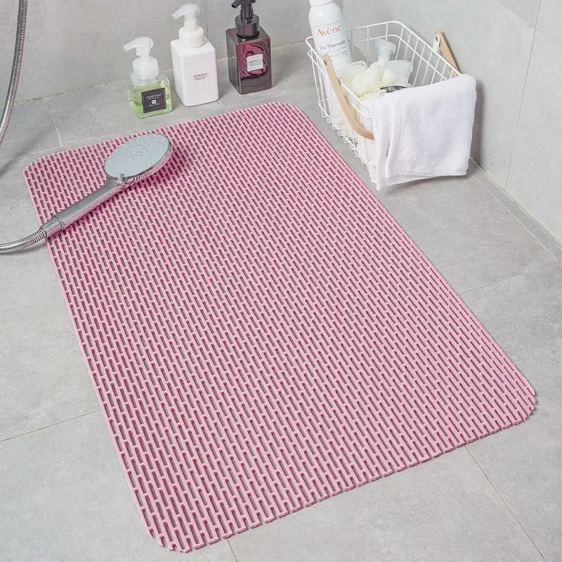 Double-sided Non-slip Shower Bath Non-slip Mat Household Toilet Bathroom Waterproof Foot Mat Soft Anti-fall Hollow-out Drain Pad