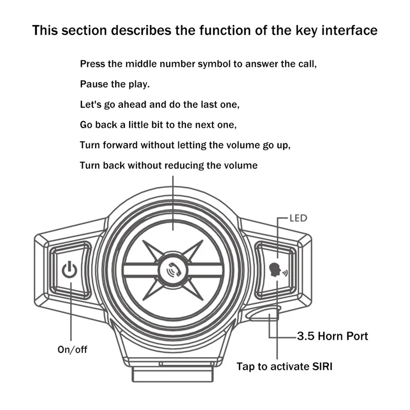 

M85K Motorcycle Helmet Headset Bluetooth5.0 Intercom Headset Music Headset Cycling Call Hands-Free Waterproof Headset